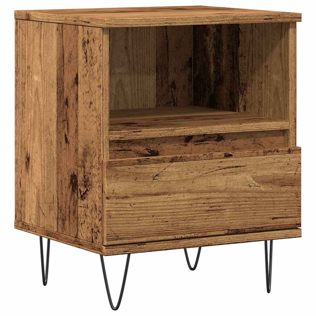 Comodino Legno Antico 40x35x50 cm in Legno Multistrato - homemem39