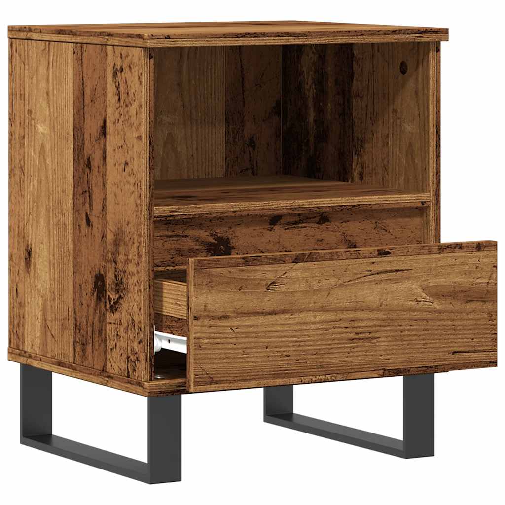 Comodini 2pz Legno Antico 40x35x50 cm in Legno Multistrato | homemem39