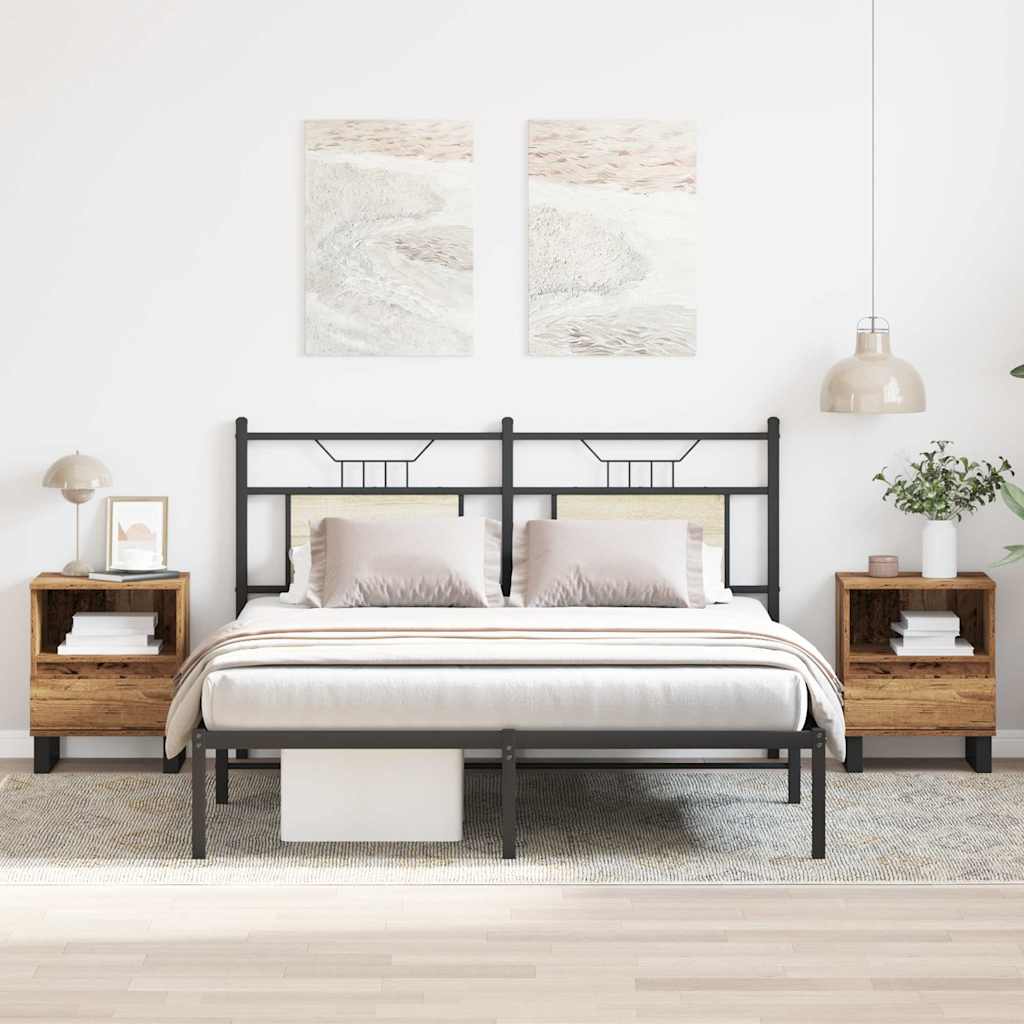 Comodini 2pz Legno Antico 40x35x50 cm in Legno Multistrato - homemem39