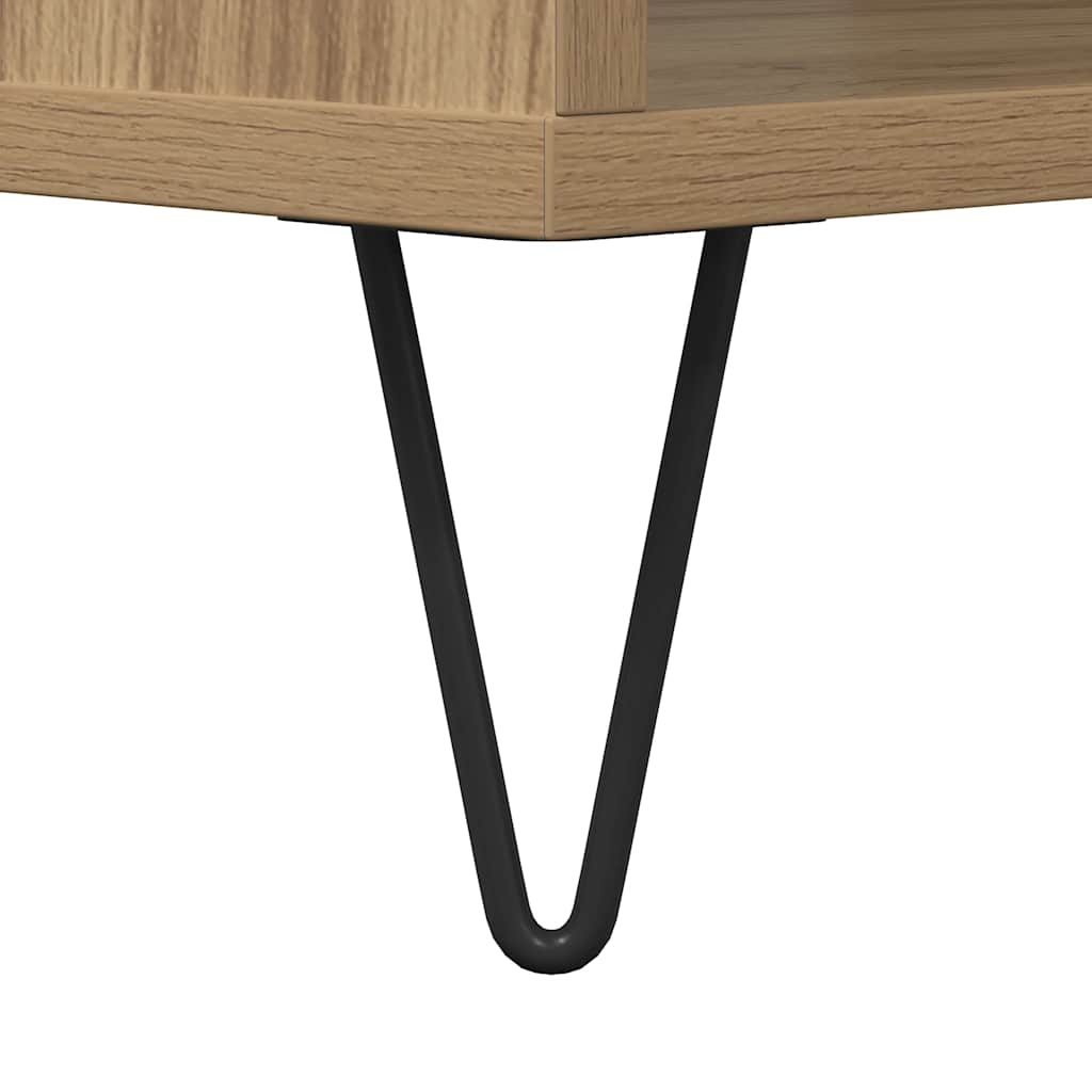 Tavolino Salotto Rovere Artigianale 90x49x45 cm Multistrato | homemem39
