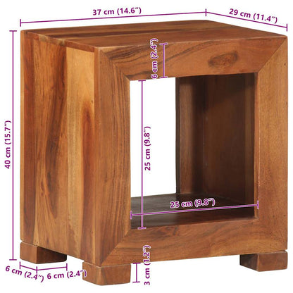 Tavolino 37x29x40 cm in Legno Massello di Acacia | homemem39