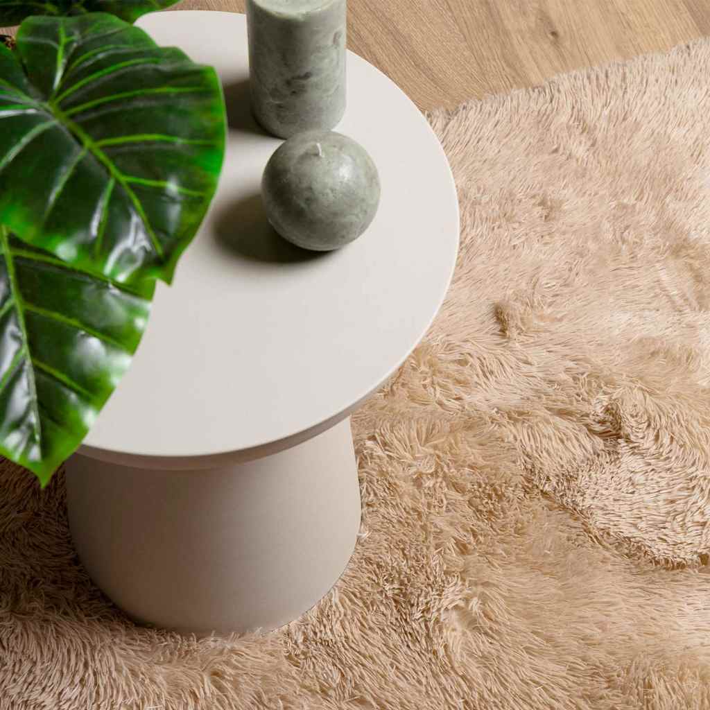 Tappeto Shaggy a Pelo Lungo NAVARRA Beige 60x100 cm poliestere - homemem39