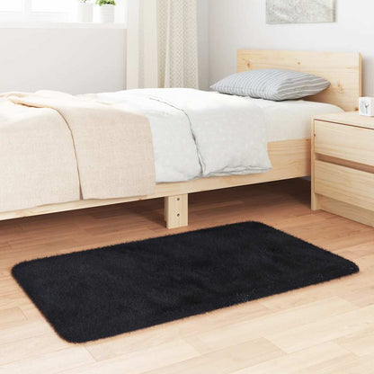 Tappeto Shaggy a Pelo Lungo NAVARRA Nero 60x100 cm poliestere | homemem39