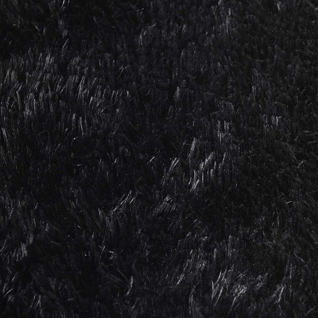 Tappeto Shaggy a Pelo Lungo NAVARRA Nero 60x100 cm poliestere - homemem39