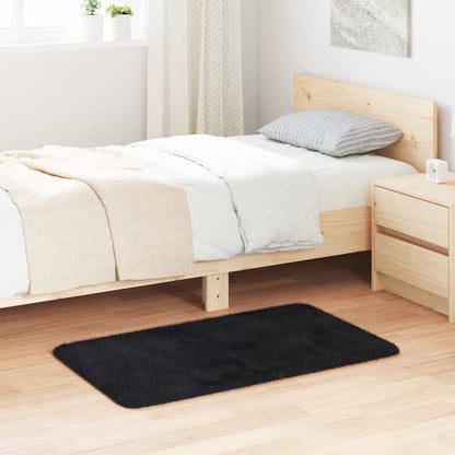 Tappeto Shaggy a Pelo Lungo NAVARRA Nero 60x100 cm poliestere - homemem39