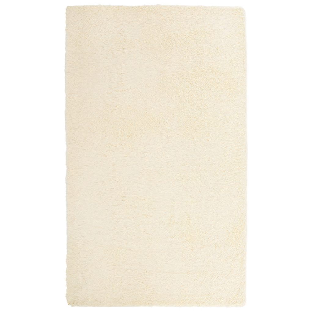 Tappeto Shaggy a Pelo Lungo NAVARRA Crema 60x100 cm poliestere - homemem39