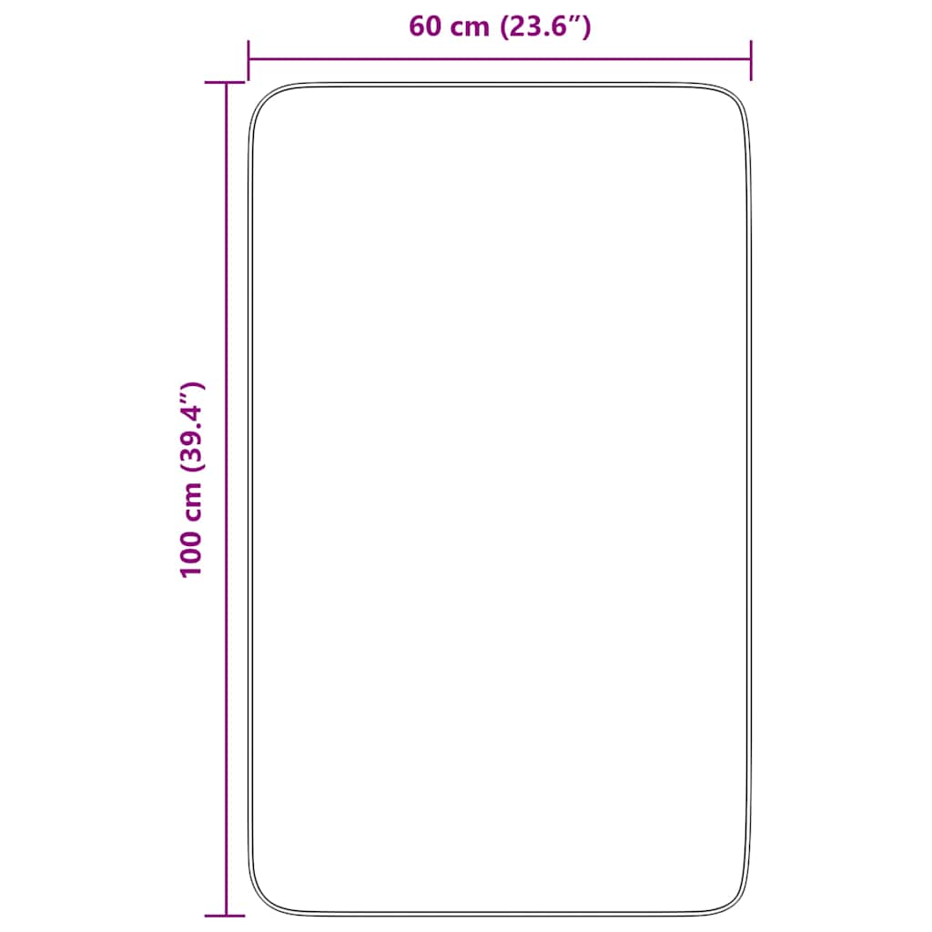 Tappeto Shaggy a Pelo Lungo NAVARRA Crema 60x100 cm poliestere - homemem39