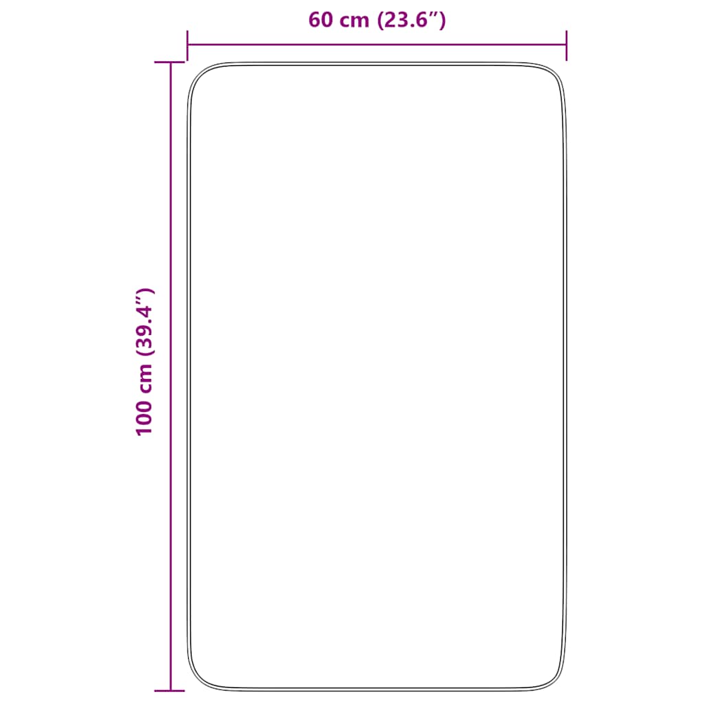 Tappeto Shaggy a Pelo Lungo NAVARRA Grigio Argento 60x100 cm - homemem39