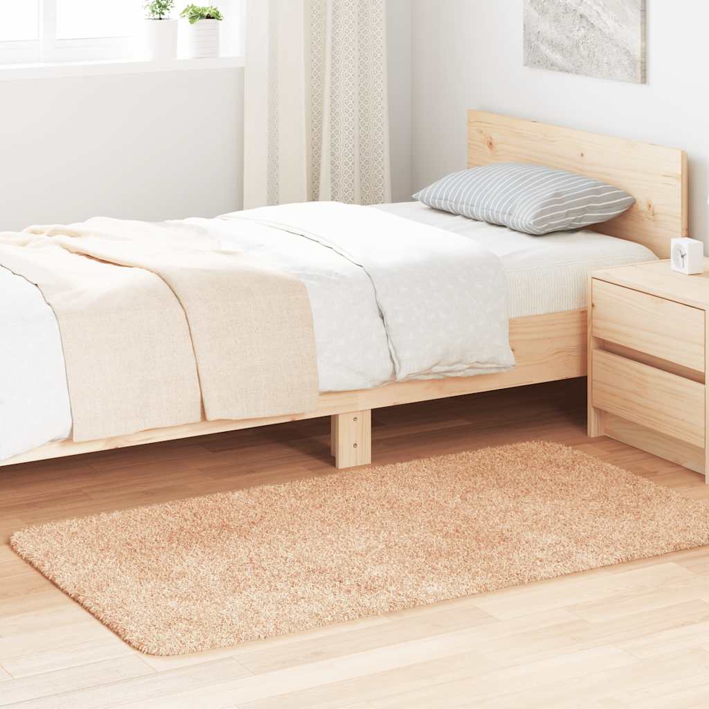 Tappeto Shaggy a Pelo Lungo NAVARRA Beige 80x150 cm poliestere | homemem39
