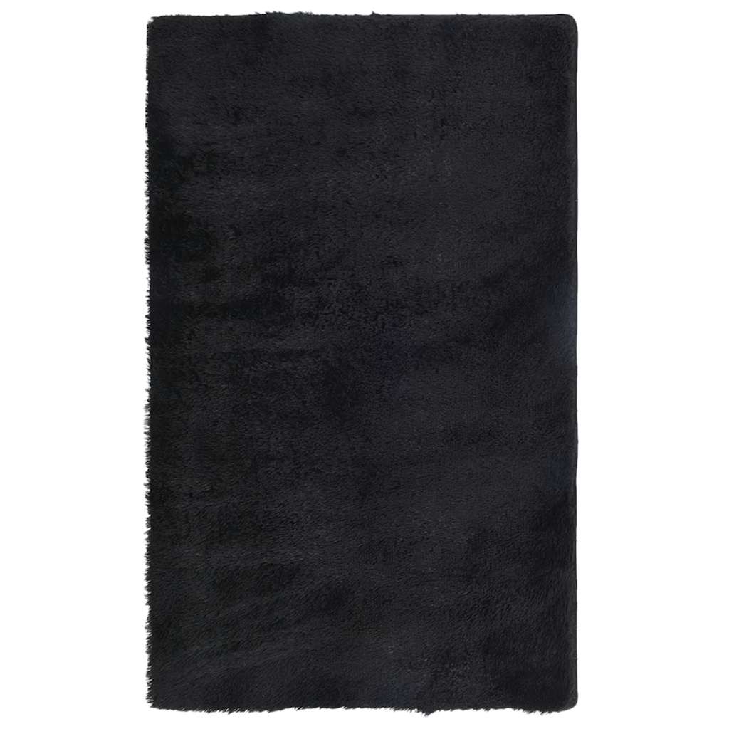 Tappeto Shaggy a Pelo Lungo NAVARRA Nero 80x150 cm poliestere | homemem39