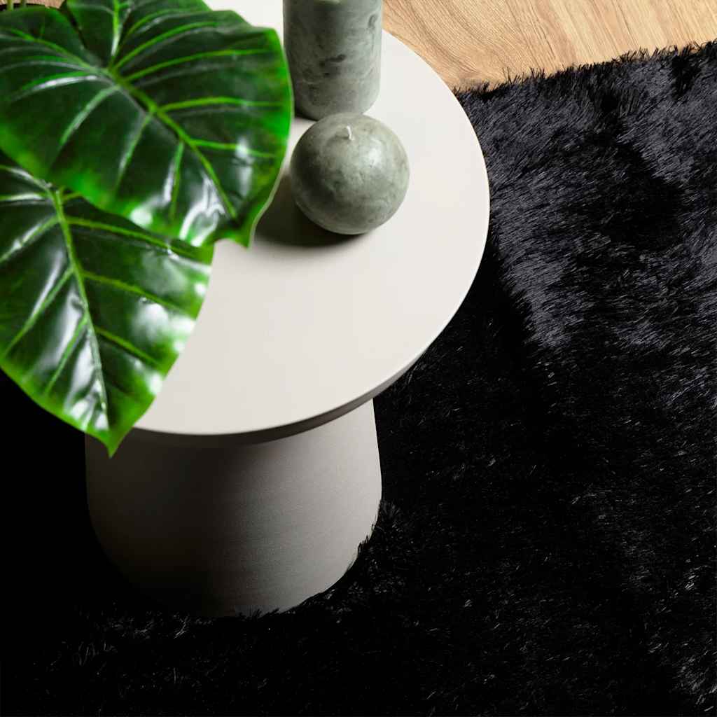 Tappeto Shaggy a Pelo Lungo NAVARRA Nero 80x150 cm poliestere | homemem39
