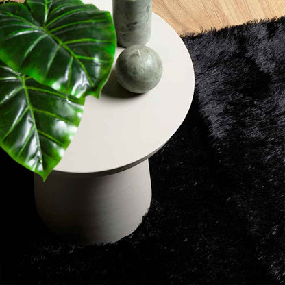 Tappeto Shaggy a Pelo Lungo NAVARRA Nero 80x150 cm poliestere | homemem39