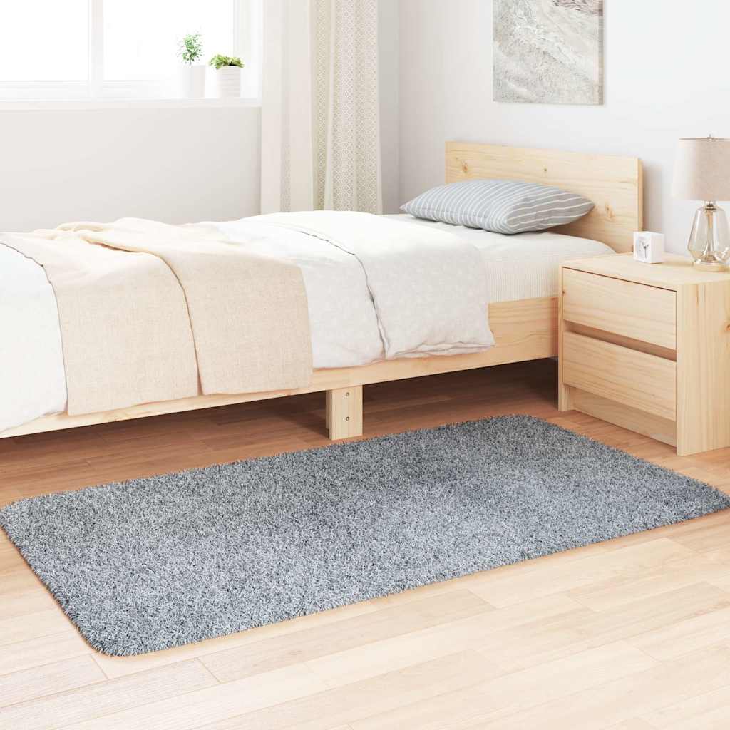 Tappeto Shaggy a Pelo Lungo NAVARRA Grigio Chiaro 80x150 cm