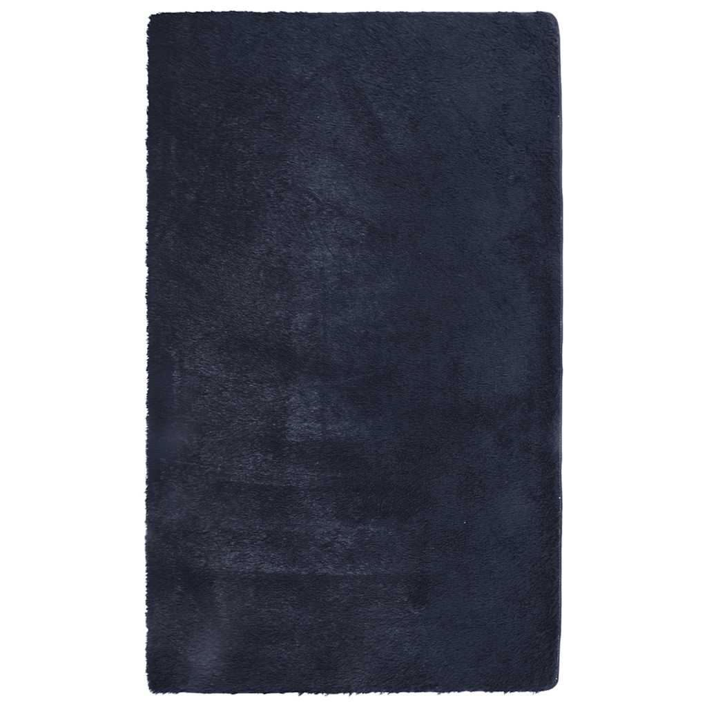 Tappeto Shaggy a Pelo Lungo NAVARRA Blu Marino 80x150 cm | homemem39