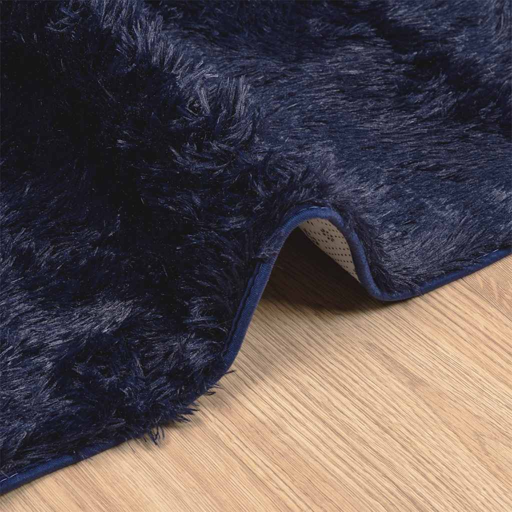 Tappeto Shaggy a Pelo Lungo NAVARRA Blu Marino 80x150 cm | homemem39