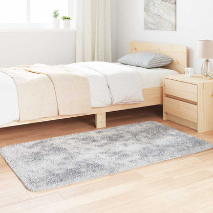 Tappeto Shaggy a Pelo Lungo NAVARRA Grigio Argento 80x150 cm - homemem39