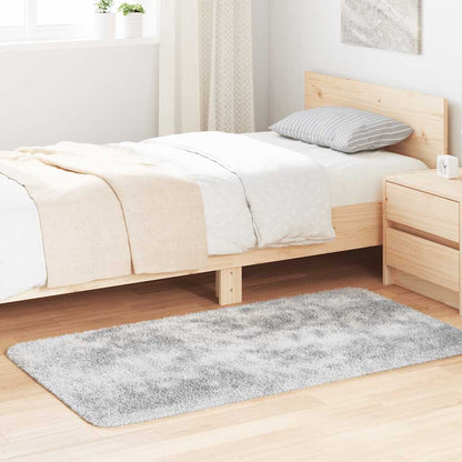 Tappeto Shaggy a Pelo Lungo NAVARRA Grigio Argento 80x150 cm - homemem39