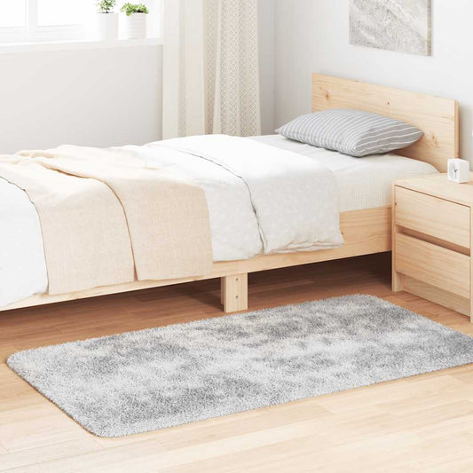 Tappeto Shaggy a Pelo Lungo NAVARRA Grigio Argento 80x150 cm - homemem39