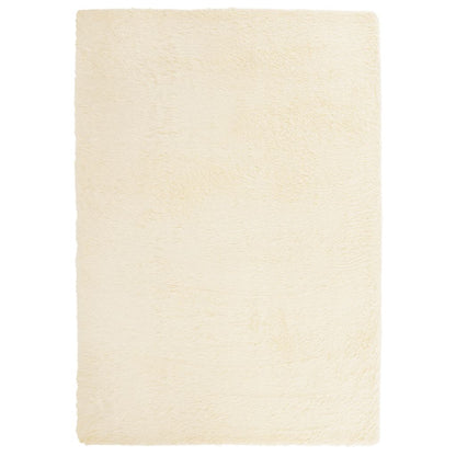 Tappeto Shaggy a Pelo Lungo NAVARRA Crema 120x170 cm poliestere - homemem39