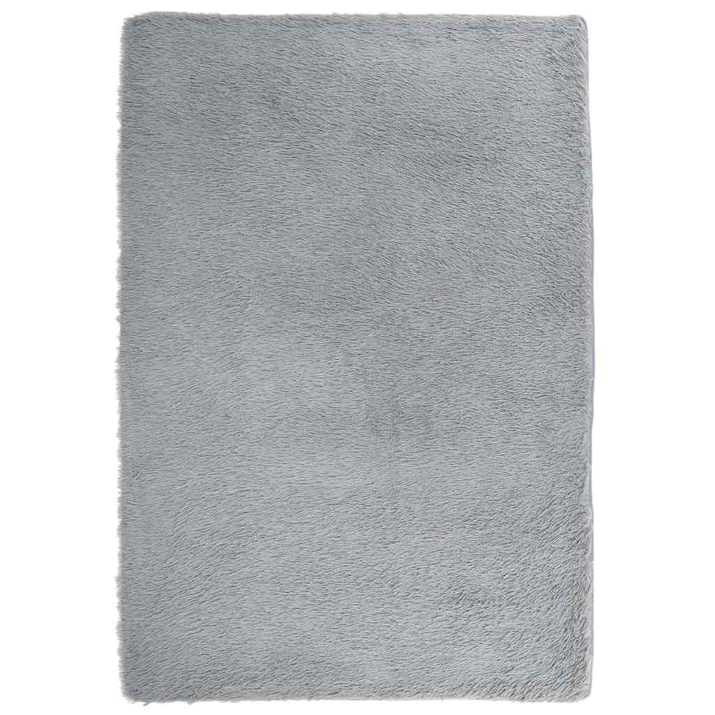 Tappeto Shaggy a Pelo Lungo NAVARRA Grigio Chiaro 120x170 cm - homemem39