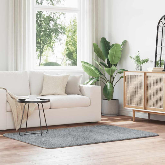 Tappeto Shaggy a Pelo Lungo NAVARRA Grigio Chiaro 120x170 cm - homemem39