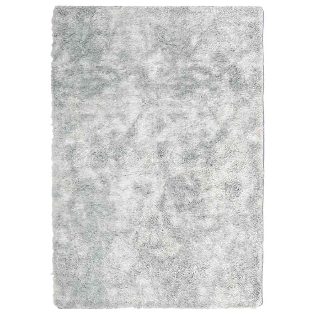 Tappeto Shaggy a Pelo Lungo NAVARRA Grigio Argento 120x170cm - homemem39