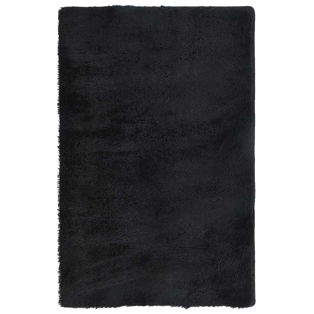 Tappeto Shaggy a Pelo Lungo NAVARRA Nero 130x200 cm poliestere