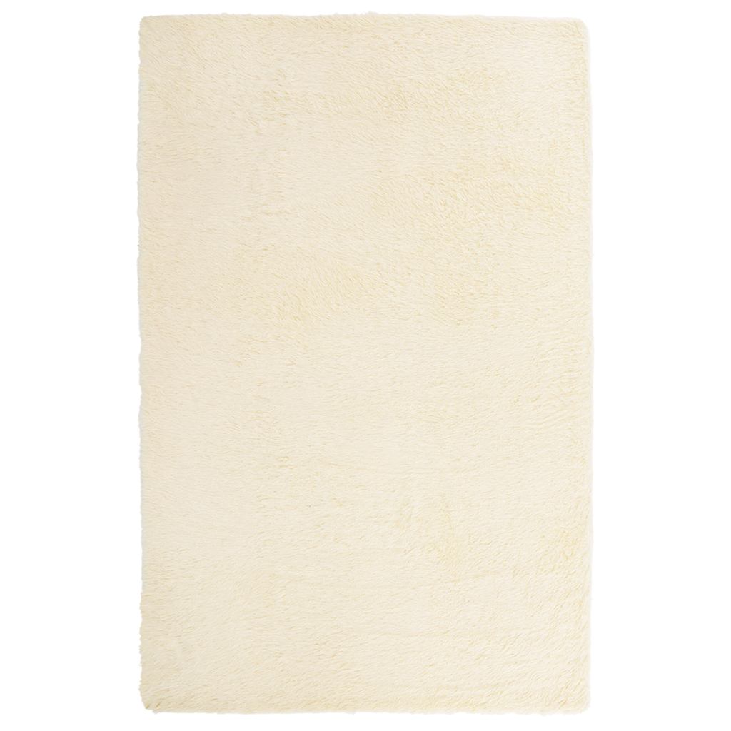 Tappeto Shaggy a Pelo Lungo NAVARRA Crema 130x200 cm poliestere - homemem39