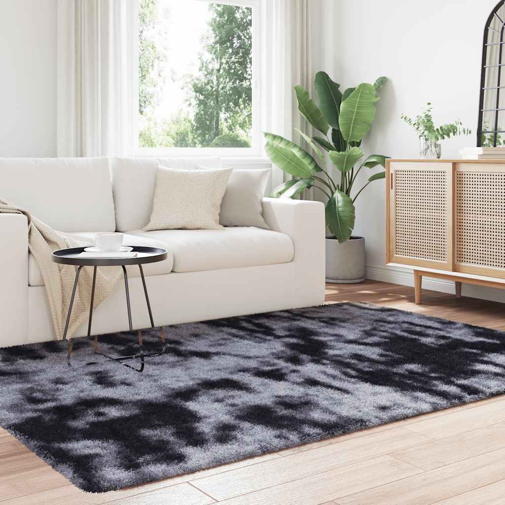 Tappeto Shaggy a Pelo Lungo NAVARRA Grigio Scuro 130x200 cm | homemem39