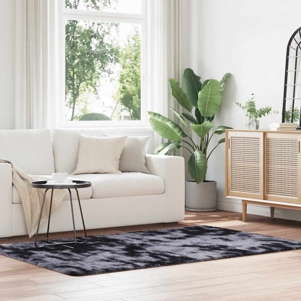 Tappeto Shaggy a Pelo Lungo NAVARRA Grigio Scuro 130x200 cm | homemem39