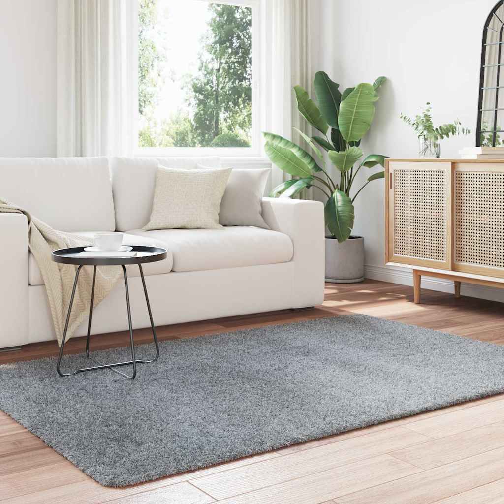 Tappeto Shaggy a Pelo Lungo NAVARRA Grigio Chiaro 130x200 cm | homemem39