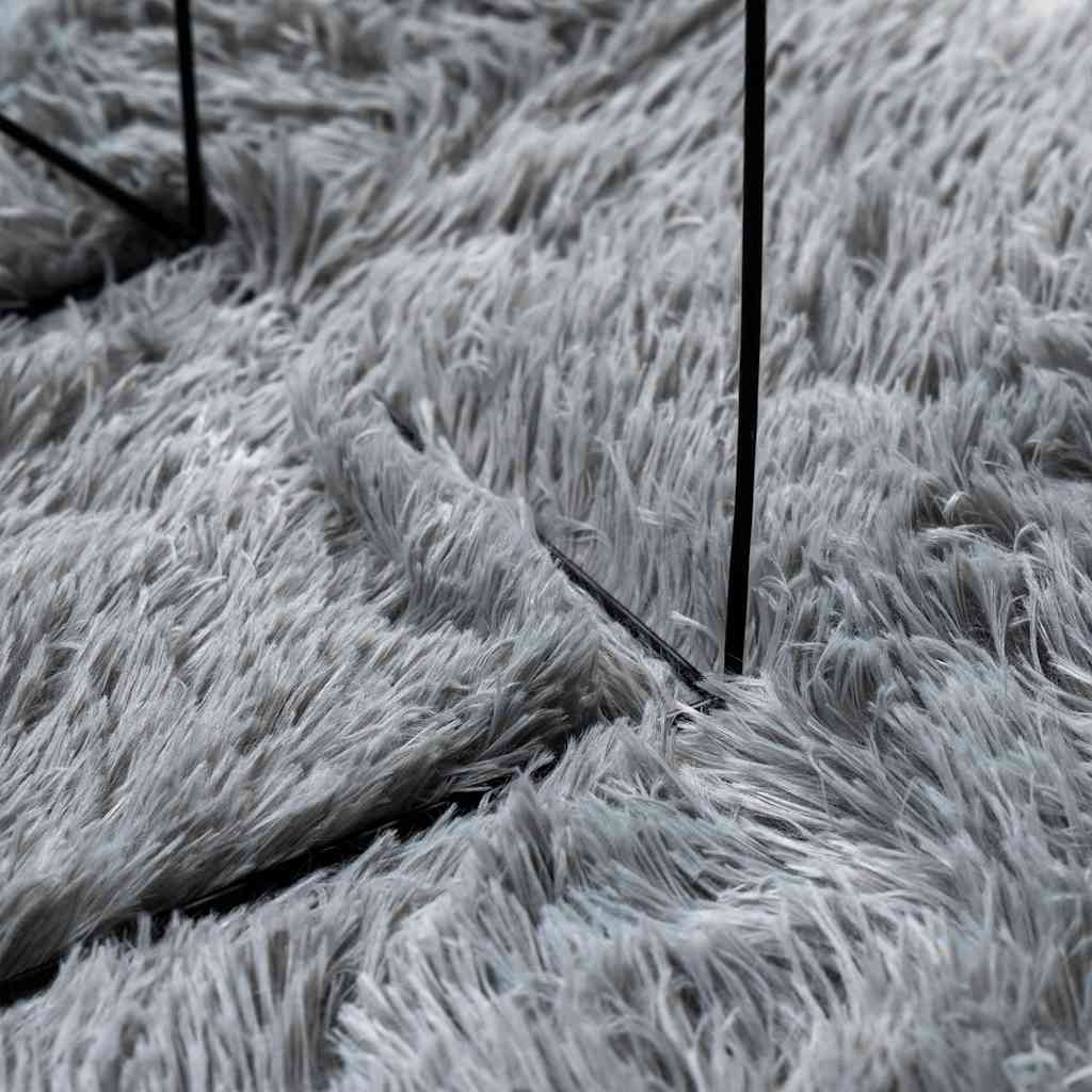 Tappeto Shaggy a Pelo Lungo NAVARRA Grigio Chiaro 130x200 cm | homemem39