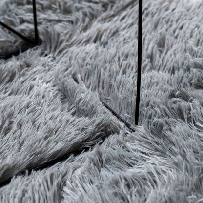 Tappeto Shaggy a Pelo Lungo NAVARRA Grigio Chiaro 130x200 cm | homemem39