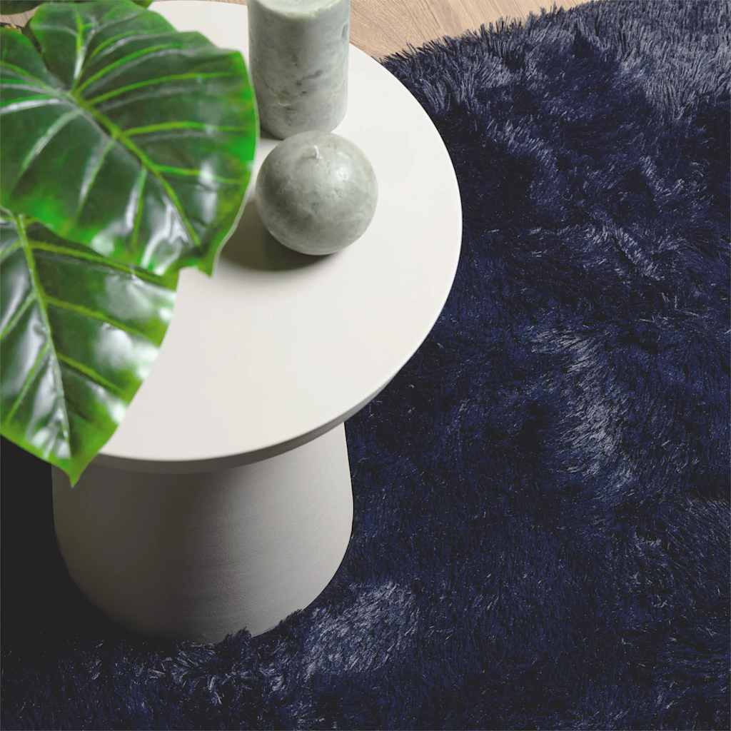 Tappeto Shaggy a Pelo Lungo NAVARRA Blu Marino 130x200 cm | homemem39