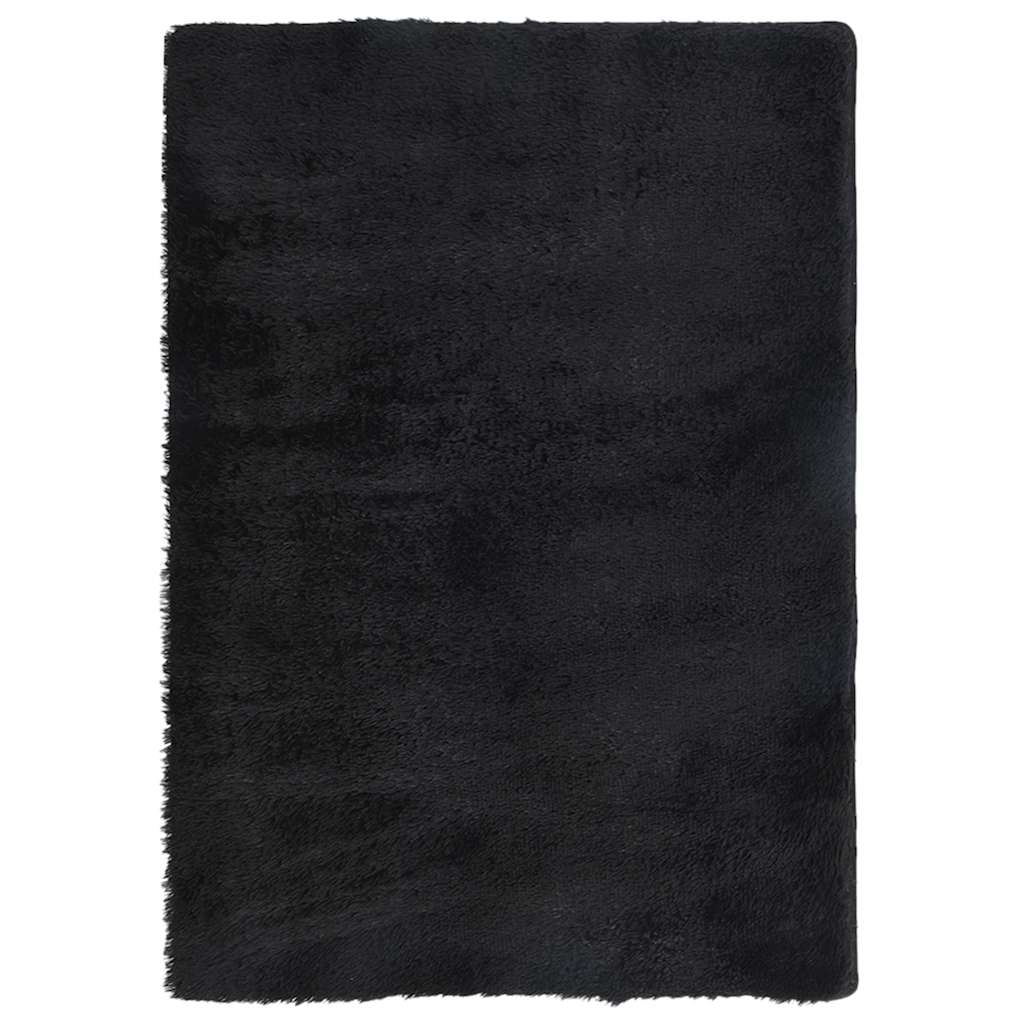 Tappeto Shaggy a Pelo Lungo NAVARRA Nero 160x230 cm poliestere - homemem39