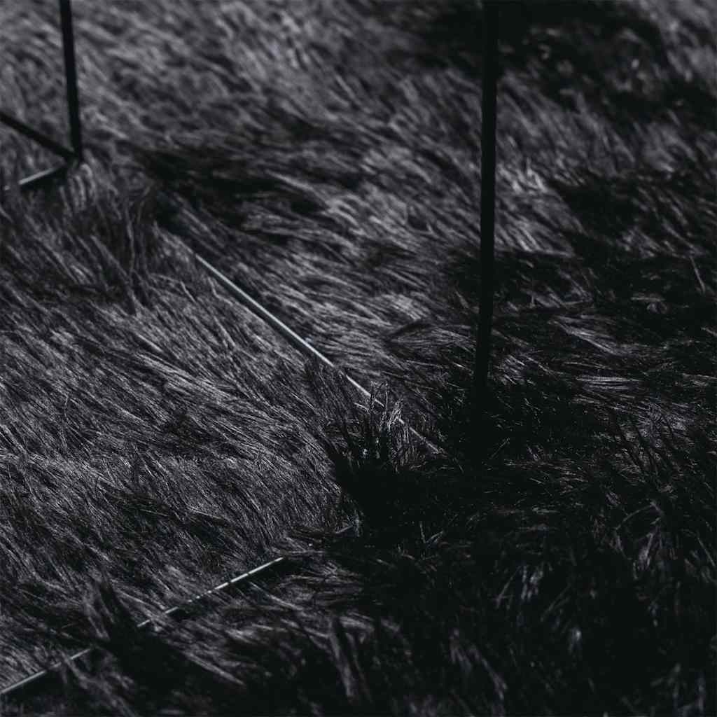 Tappeto Shaggy a Pelo Lungo NAVARRA Nero 160x230 cm poliestere - homemem39