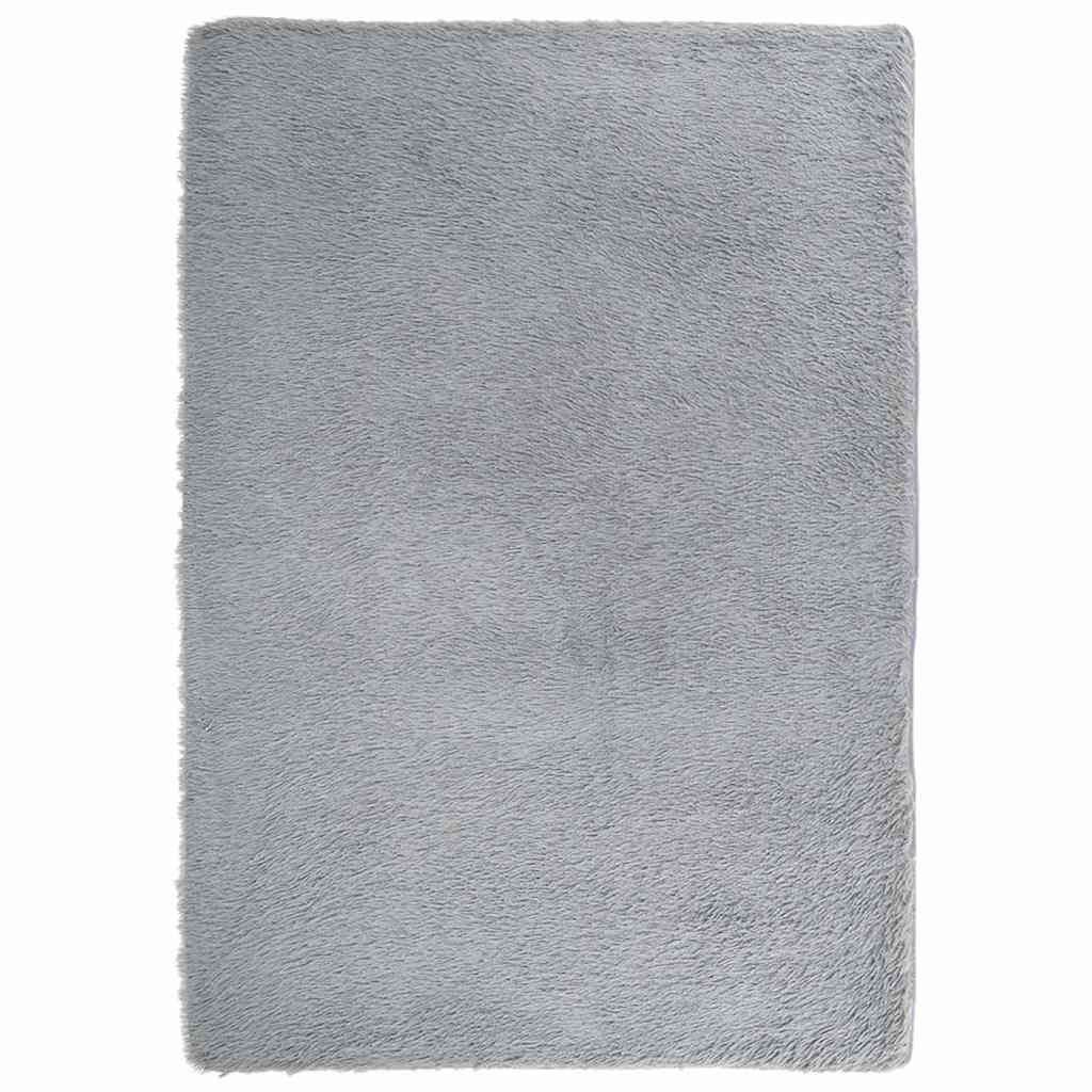 Tappeto Shaggy a Pelo Lungo NAVARRA Grigio Chiaro 160x230 cm - homemem39