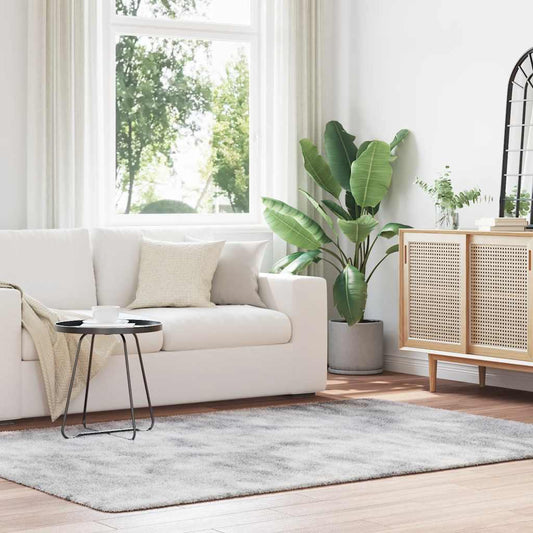 Tappeto Shaggy a Pelo Lungo NAVARRA Grigio Argento 160x230cm - homemem39