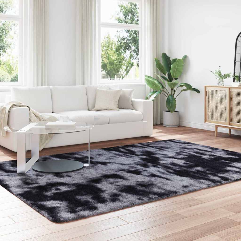 Tappeto Shaggy a Pelo Lungo NAVARRA Grigio Scuro 200x290 cm | homemem39
