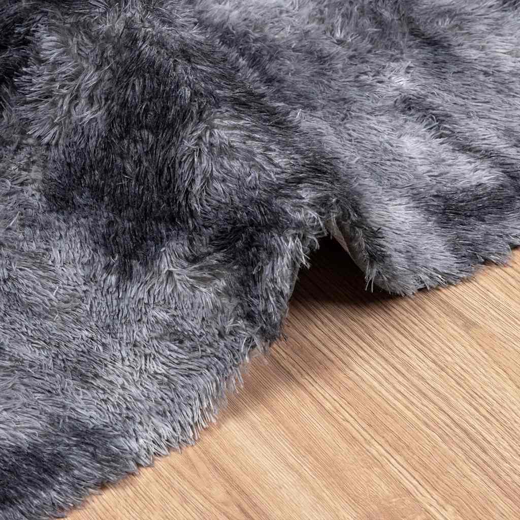Tappeto Shaggy a Pelo Lungo NAVARRA Grigio Scuro 200x290 cm | homemem39