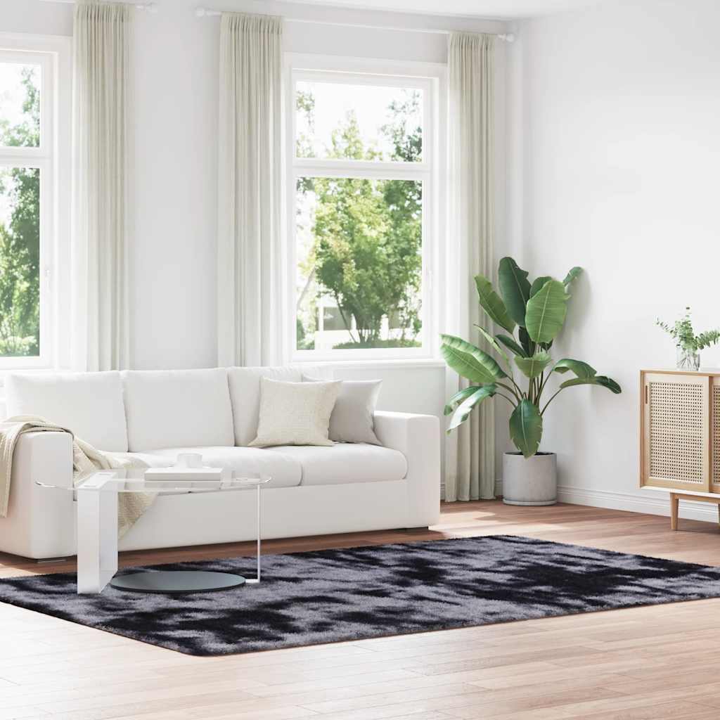 Tappeto Shaggy a Pelo Lungo NAVARRA Grigio Scuro 200x290 cm | homemem39