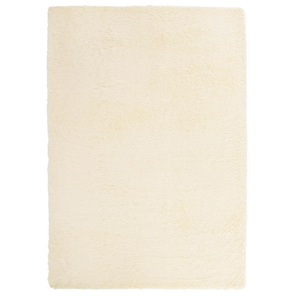 Tappeto Shaggy a Pelo Lungo NAVARRA Crema 240x340 cm poliestere