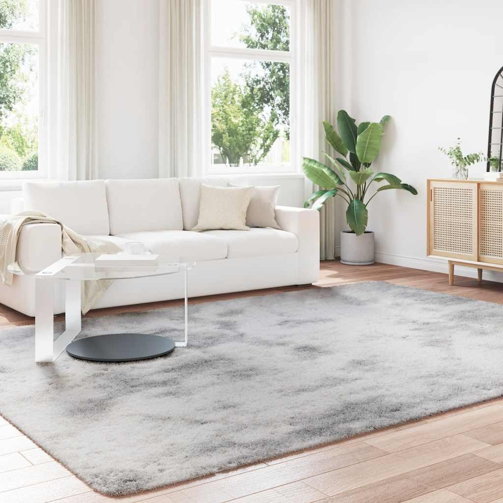 Tappeto Shaggy a Pelo Lungo NAVARRA Grigio Argento 240x340cm