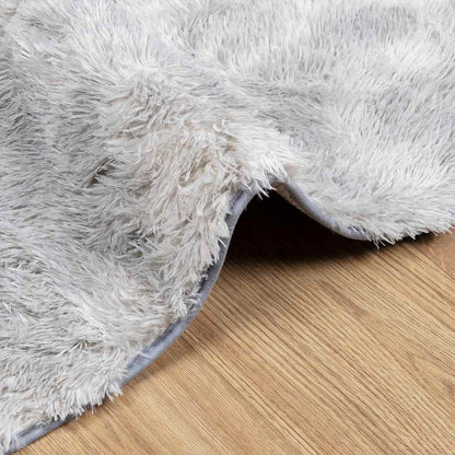 Tappeto Shaggy a Pelo Lungo NAVARRA Grigio Argento 240x340cm | homemem39