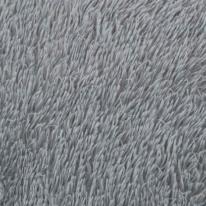 Tappeto Shaggy a Pelo Lungo NAVARRA Grigio Chiaro 120x120 cm
