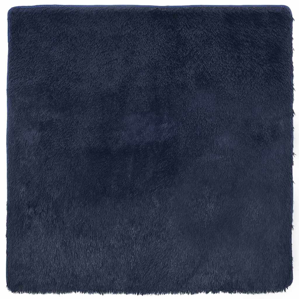 Tappeto Shaggy a Pelo Lungo NAVARRA Blu Marino 160x160 cm - homemem39