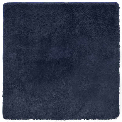 Tappeto Shaggy a Pelo Lungo NAVARRA Blu Marino 160x160 cm - homemem39