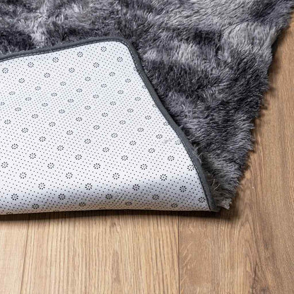 Tappeto Shaggy a Pelo Lungo NAVARRA Grigio Scuro 200x200 cm