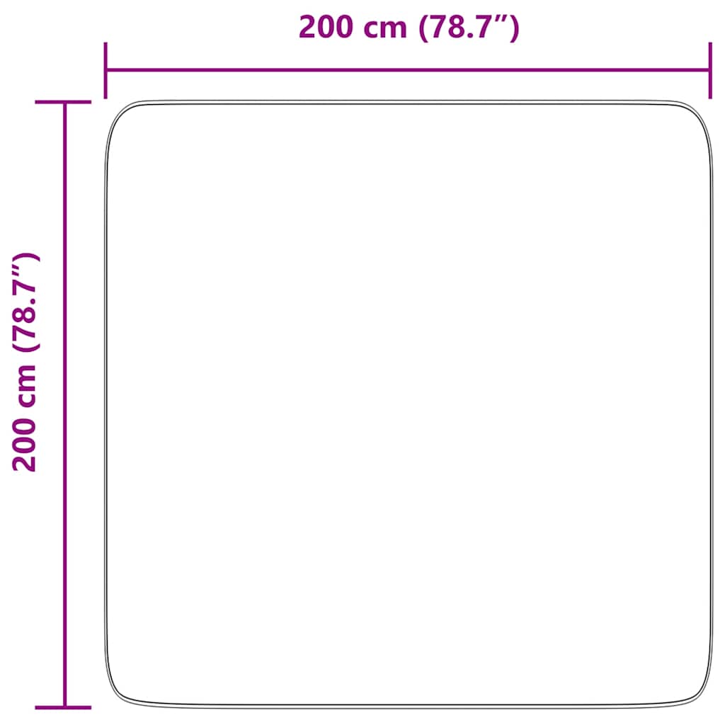 Tappeto Shaggy a Pelo Lungo NAVARRA Grigio Scuro 200x200 cm | homemem39