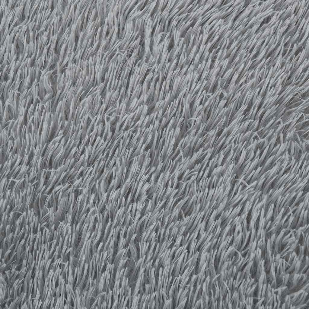 Tappeto Shaggy a Pelo Lungo NAVARRA Grigio Chiaro 200x200 cm | homemem39